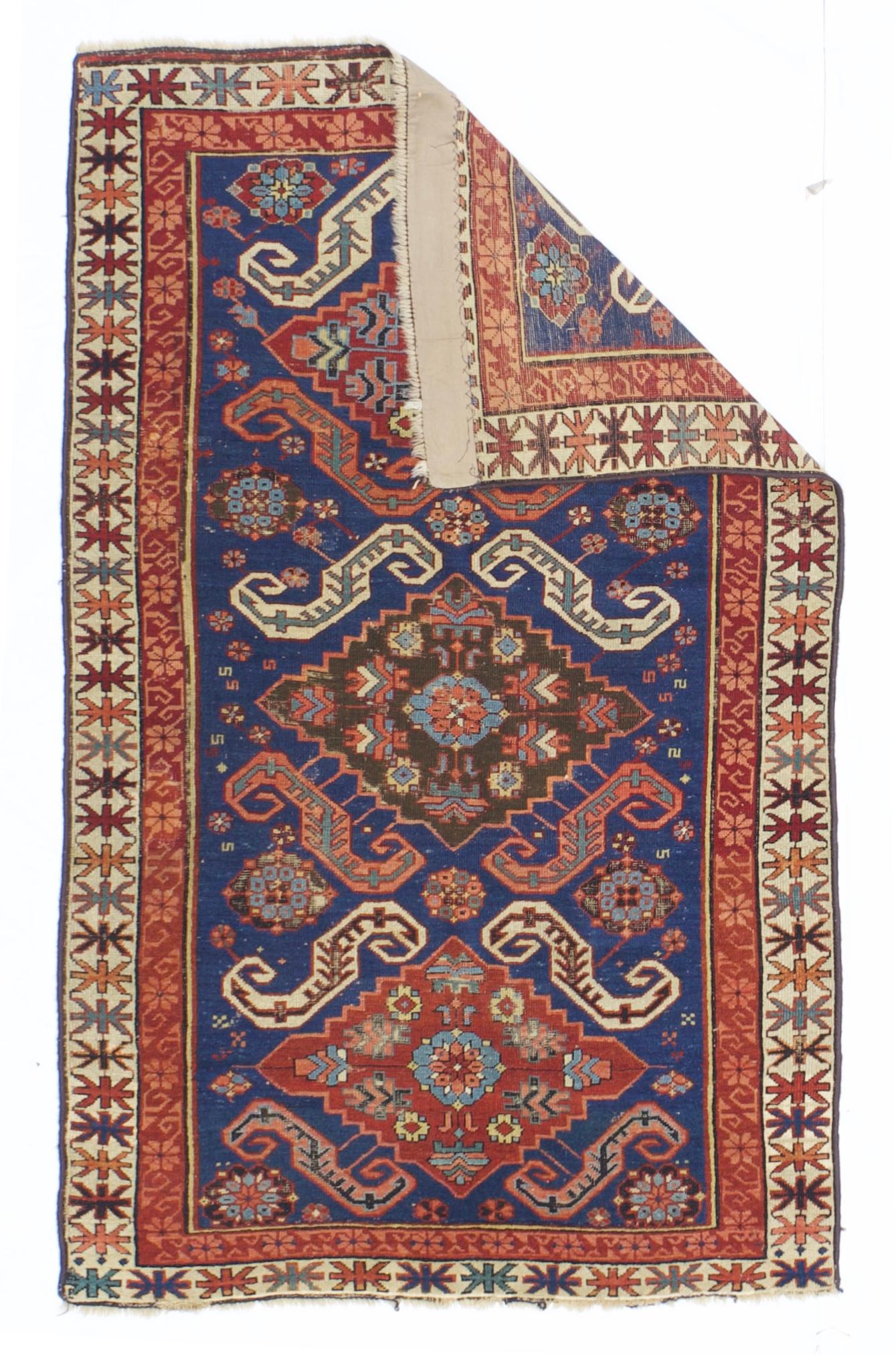 Antique Caucasian Zehour Rug 3'6