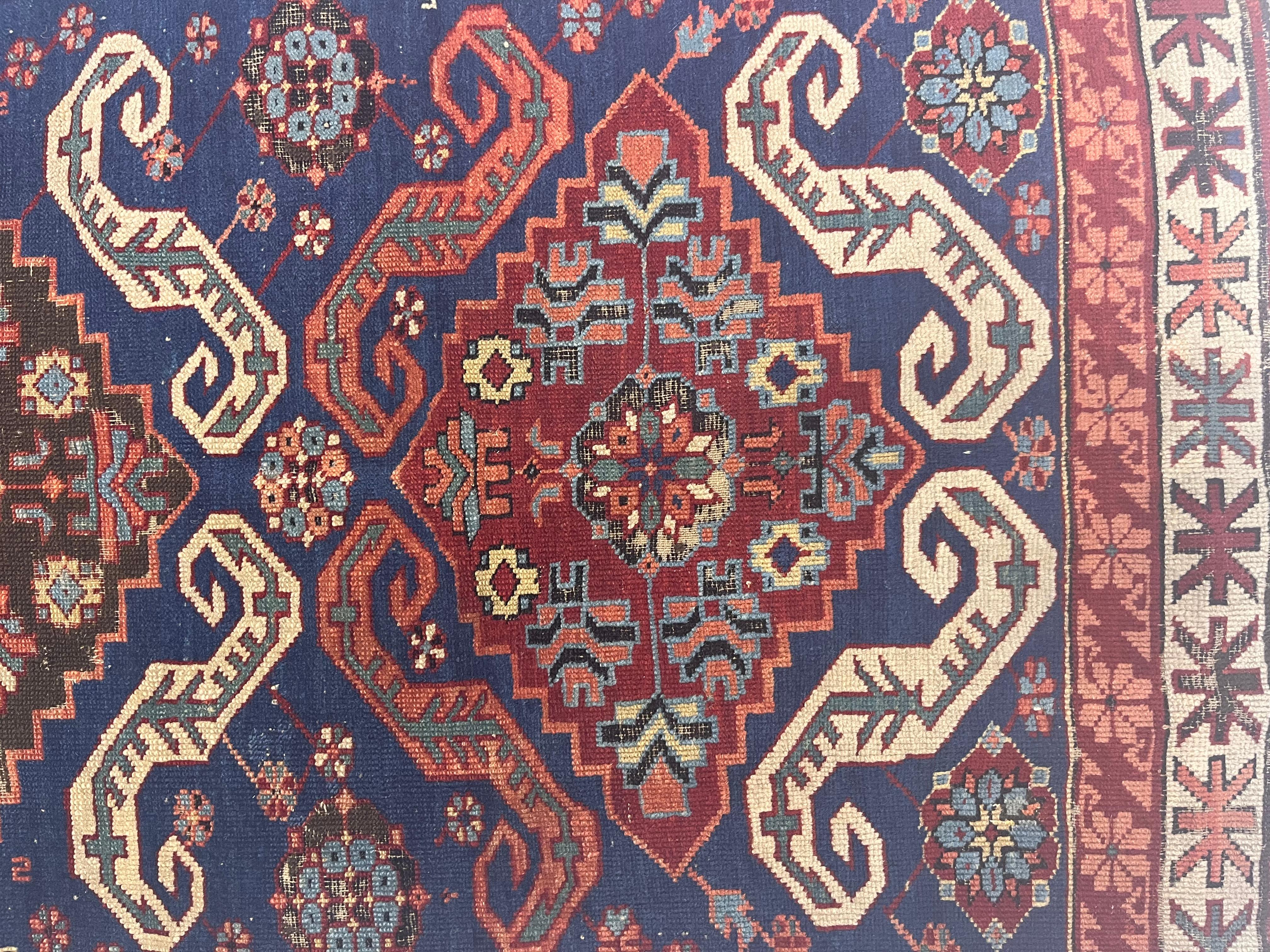 Antique Caucasian Zehour Rug 3'6
