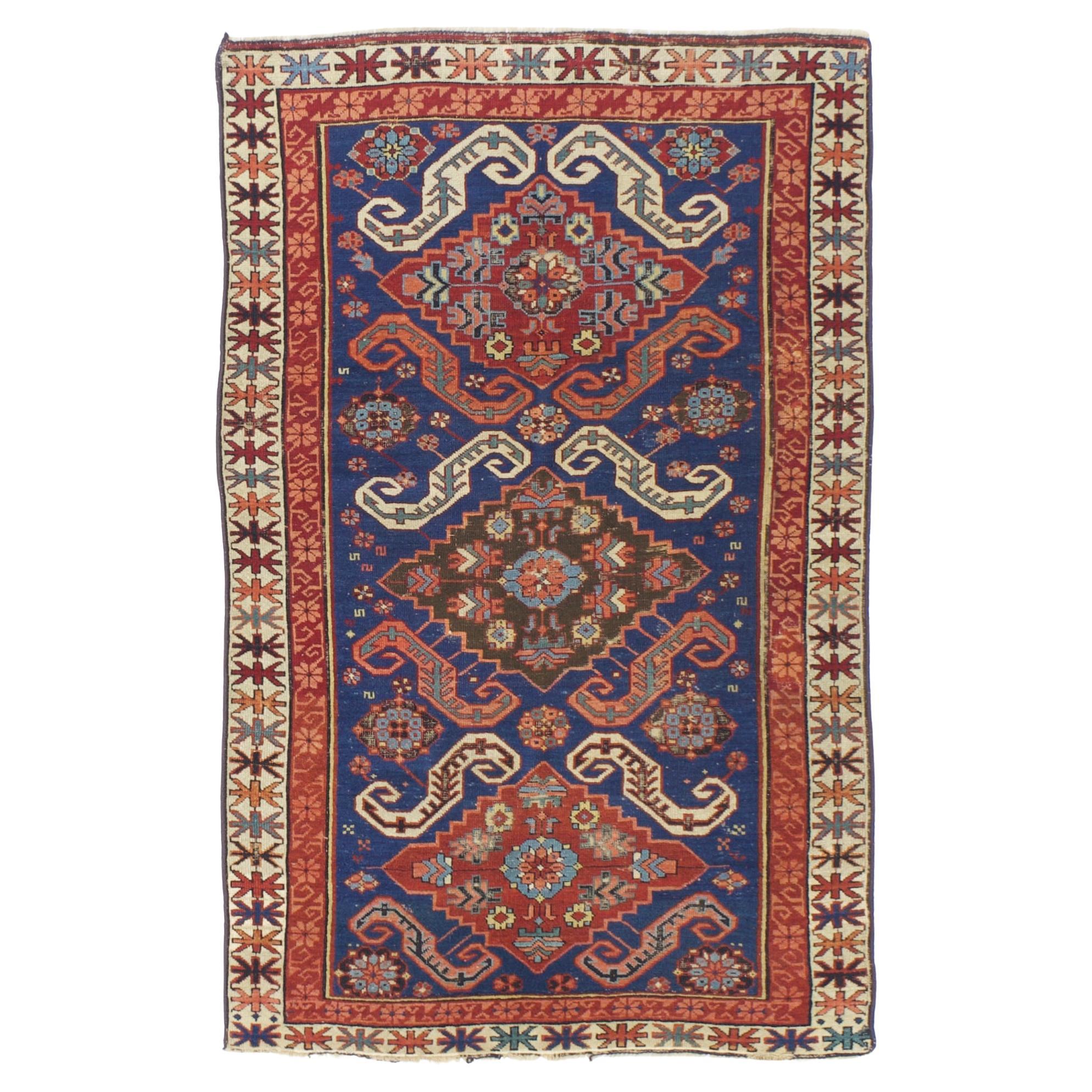Antique Caucasian Zehour Rug 3'6" x 5’8”