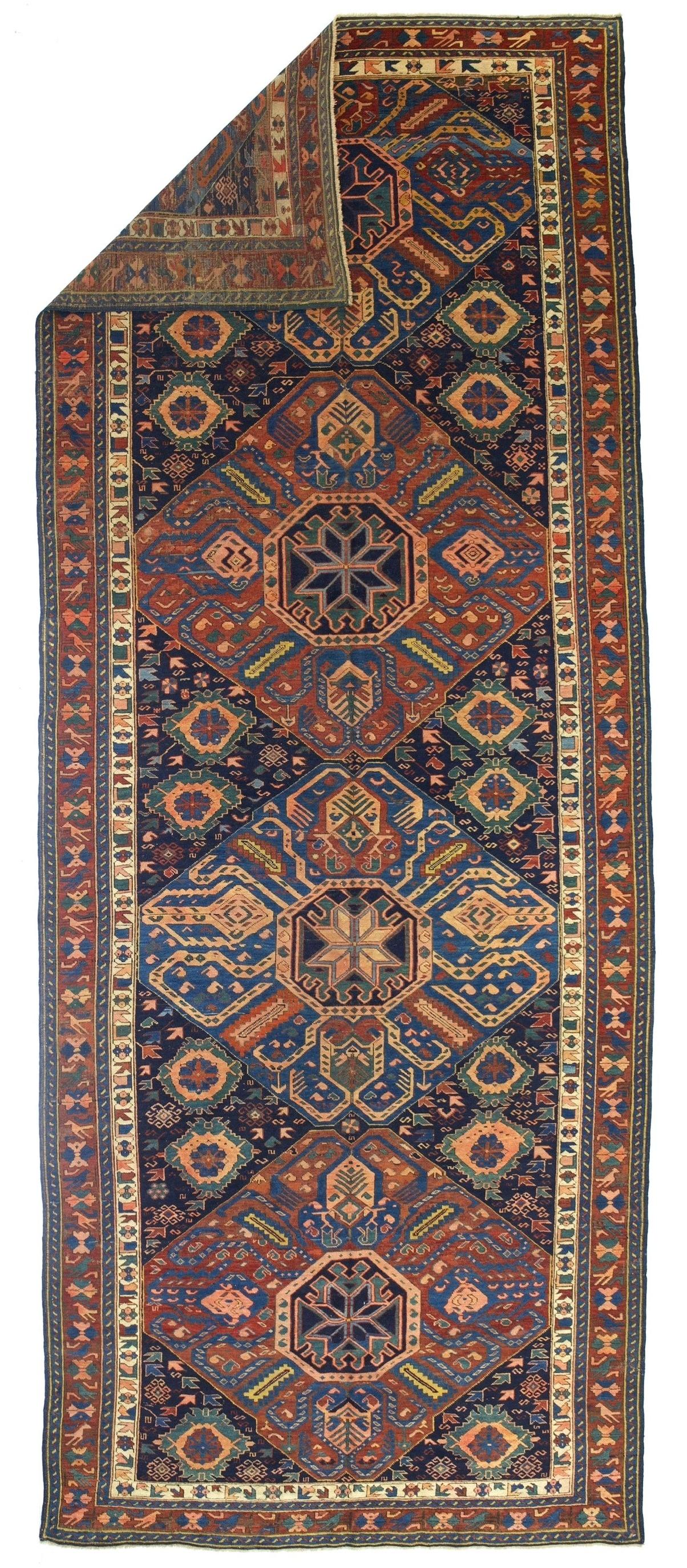 Antique Caucasian Zehour Rug 5'4