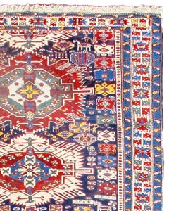 Antique Caucasian Zejwa Kuba Long Rug, Early 20th Century
