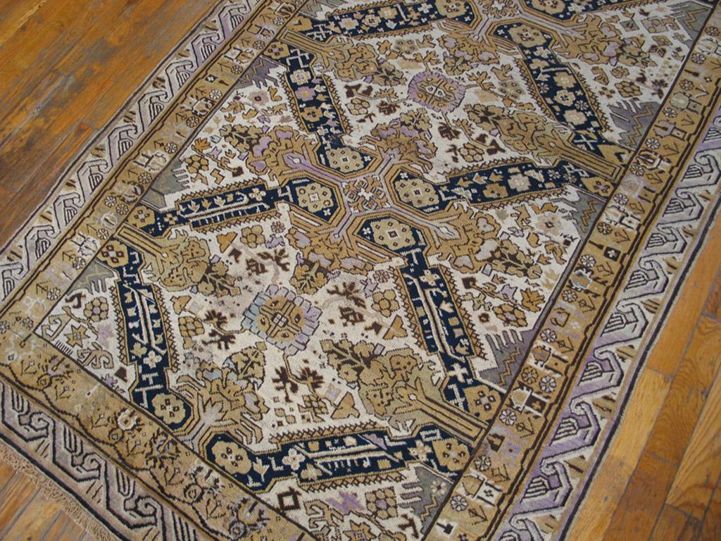 Kazak Early 20th Century Caucasian Zeychor Carpet ( 3'9