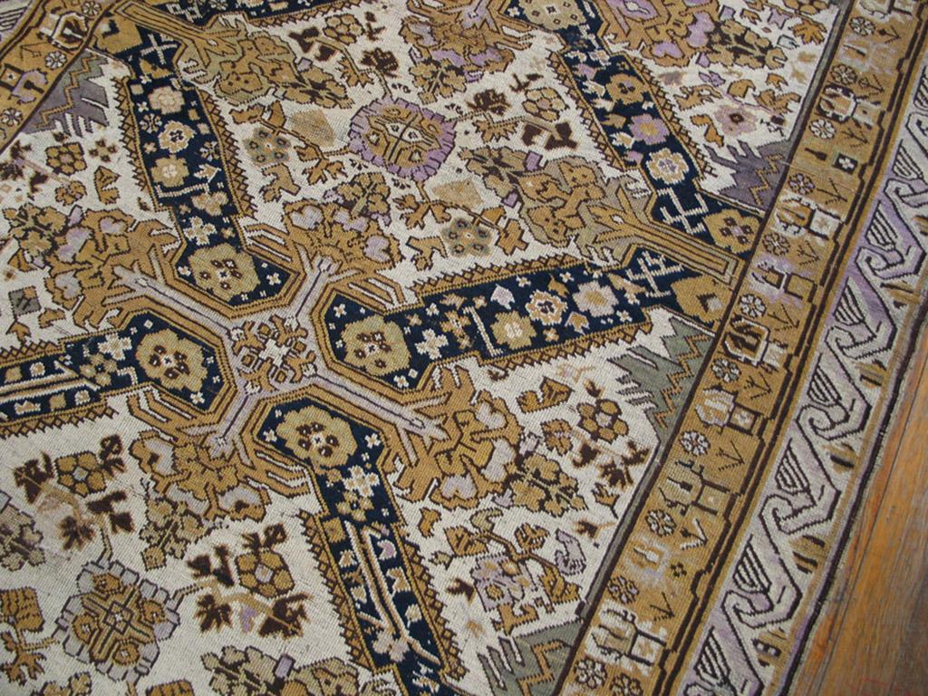 Wool Early 20th Century Caucasian Zeychor Carpet ( 3'9