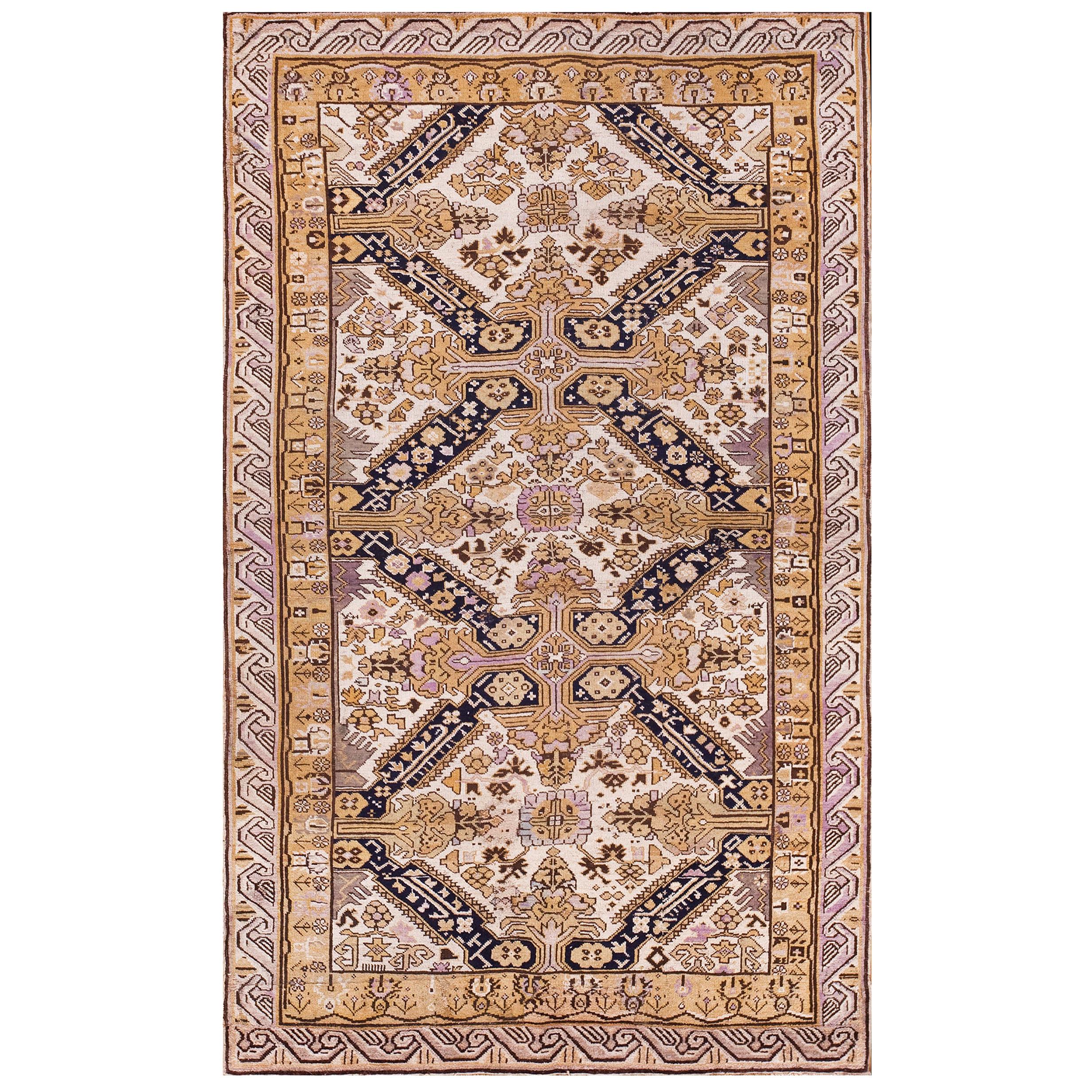 Early 20th Century Caucasian Zeychor Carpet ( 3'9" x 6'6" - 114 x 198 ) For Sale