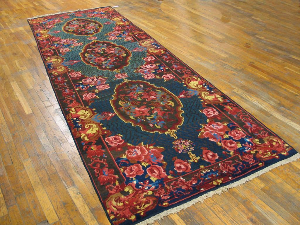 Hand-Knotted 19th Century Caucasian Zeychor Carpet  ( 4'6