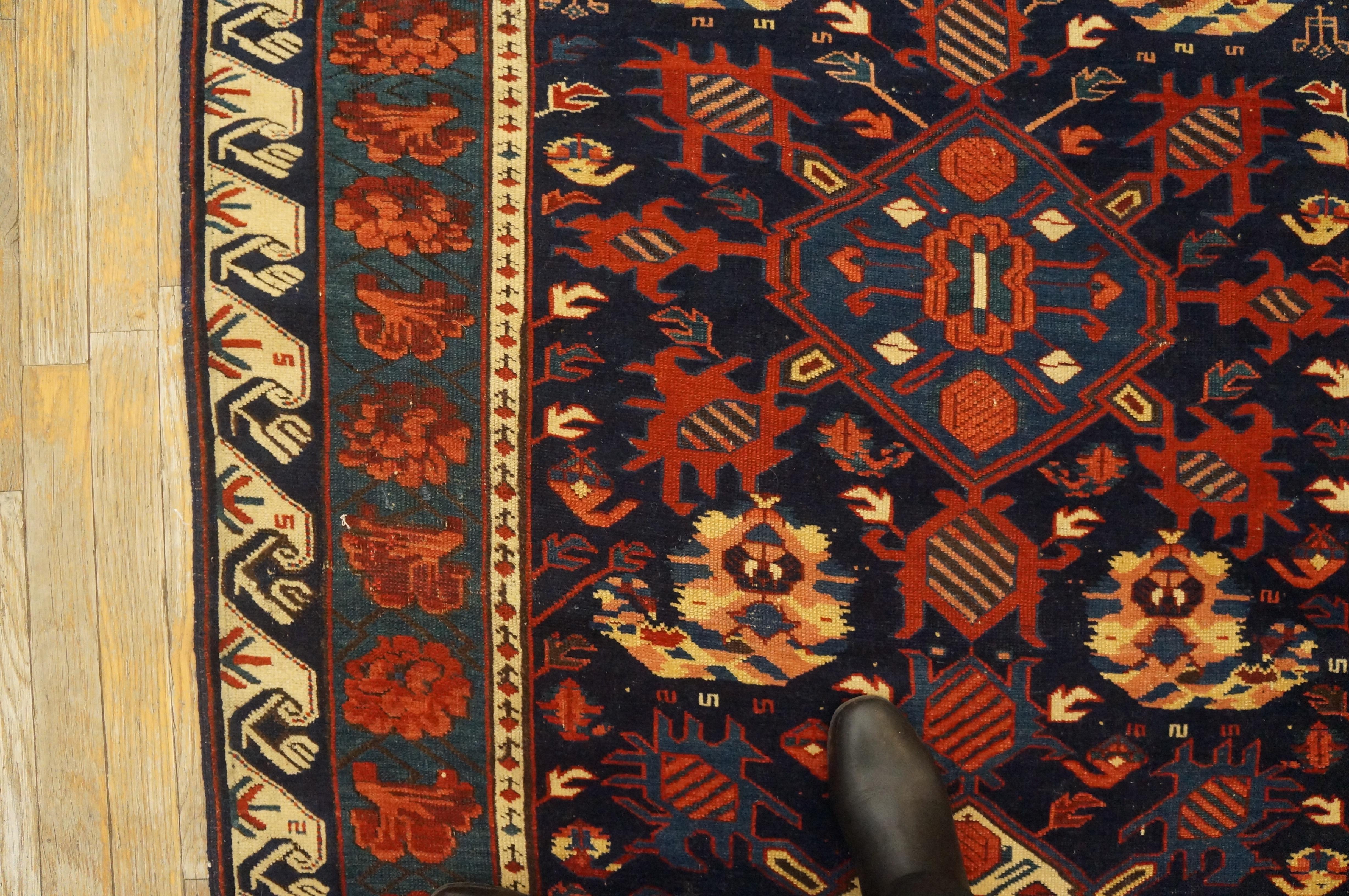 19th Century Caucasian Zeychor Carpet ( 4'2
