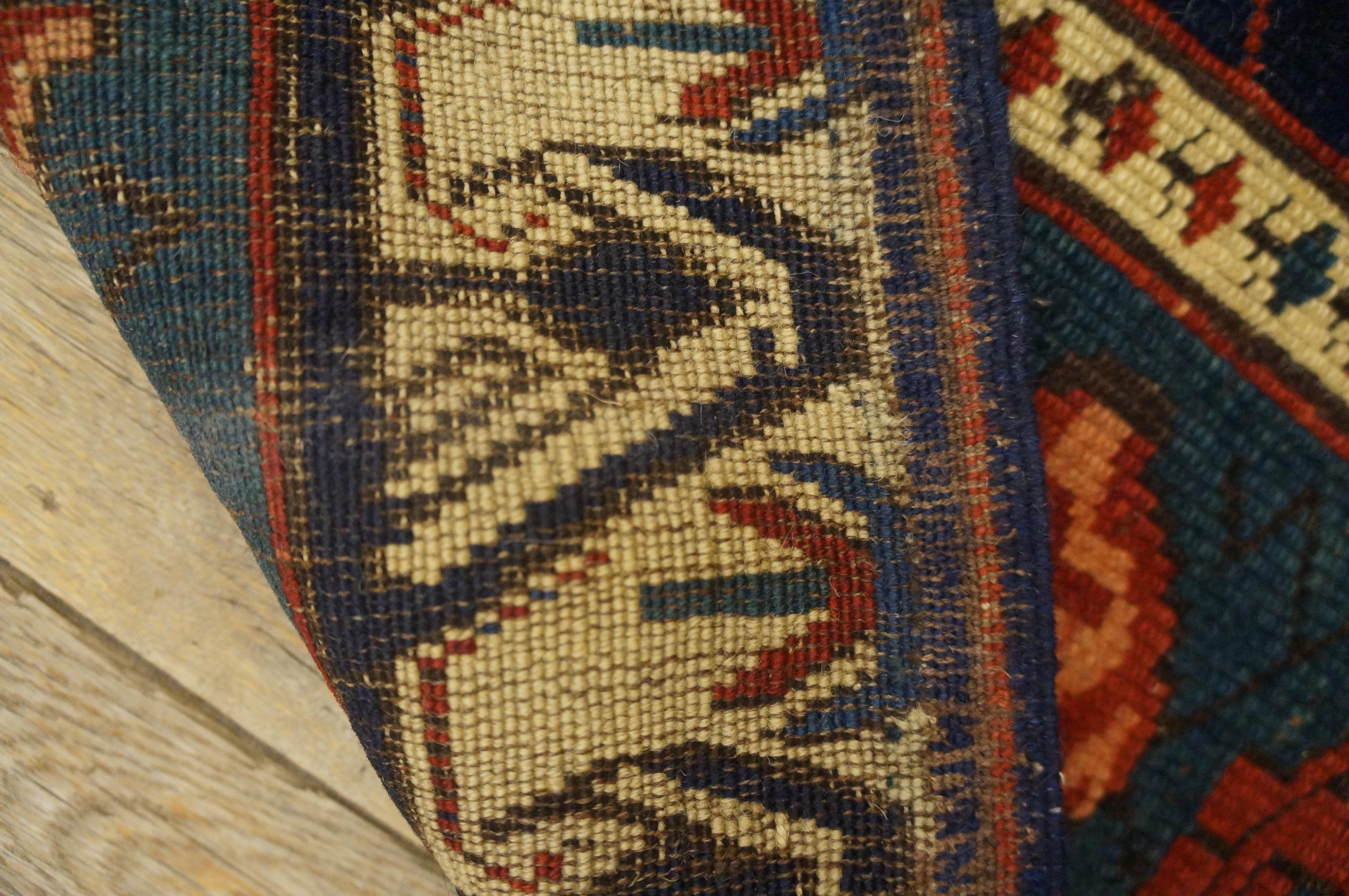 Kaukasischer Zeychor-Teppich des 19. Jahrhunderts ( 4'2