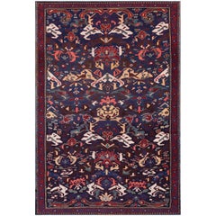 Tappeto Zeychor caucasico del XIX secolo ( 4'4" x 6'8" - 132 x 203 )