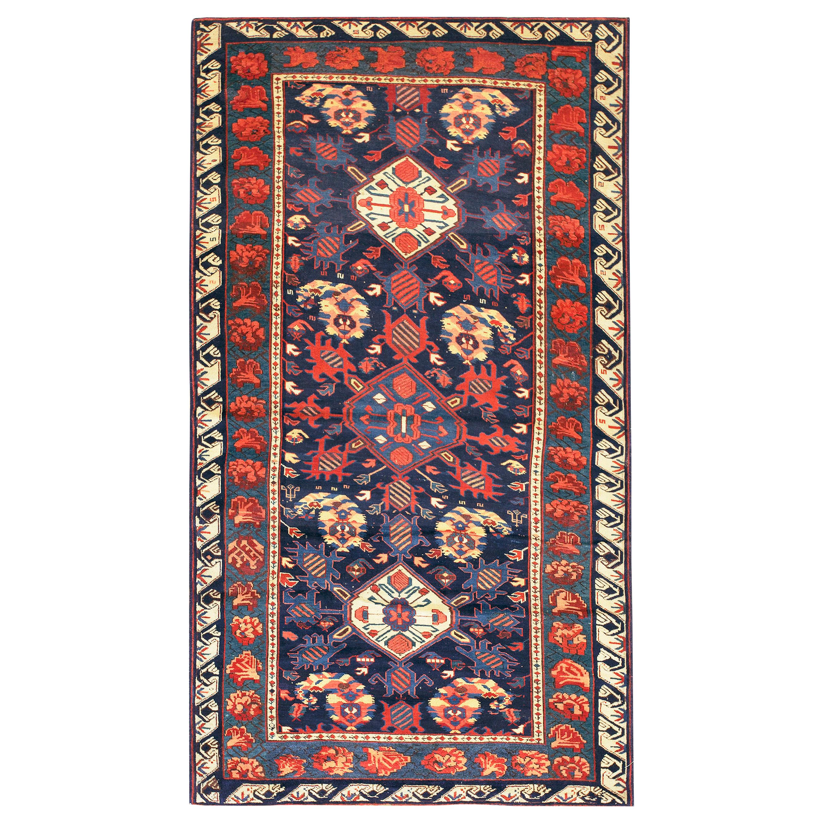 Kaukasischer Zeychor-Teppich des 19. Jahrhunderts ( 4'2" x 7' - 127 x 213 )