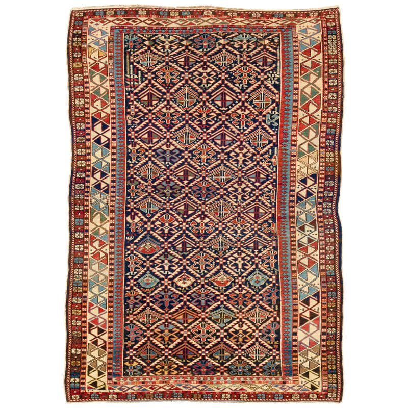 Antique Caucasian Lesghi Star Rug, circa 1880 For Sale at 1stDibs