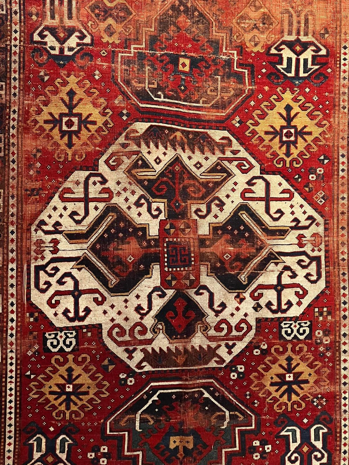 Caucasian Antique Caucasien Rug, Kazak, Lori Pambak, Circa 1850 For Sale