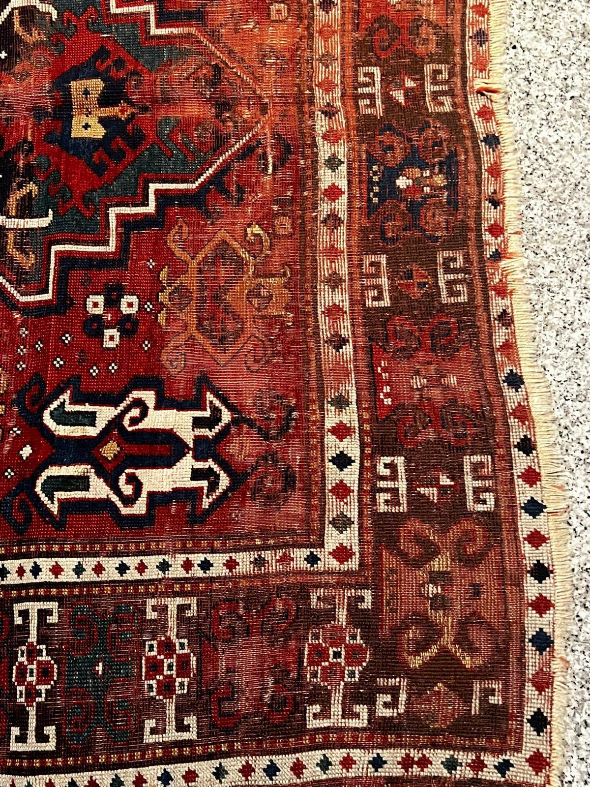 Antique Caucasien Rug, Kazak, Lori Pambak, Circa 1850 For Sale 1
