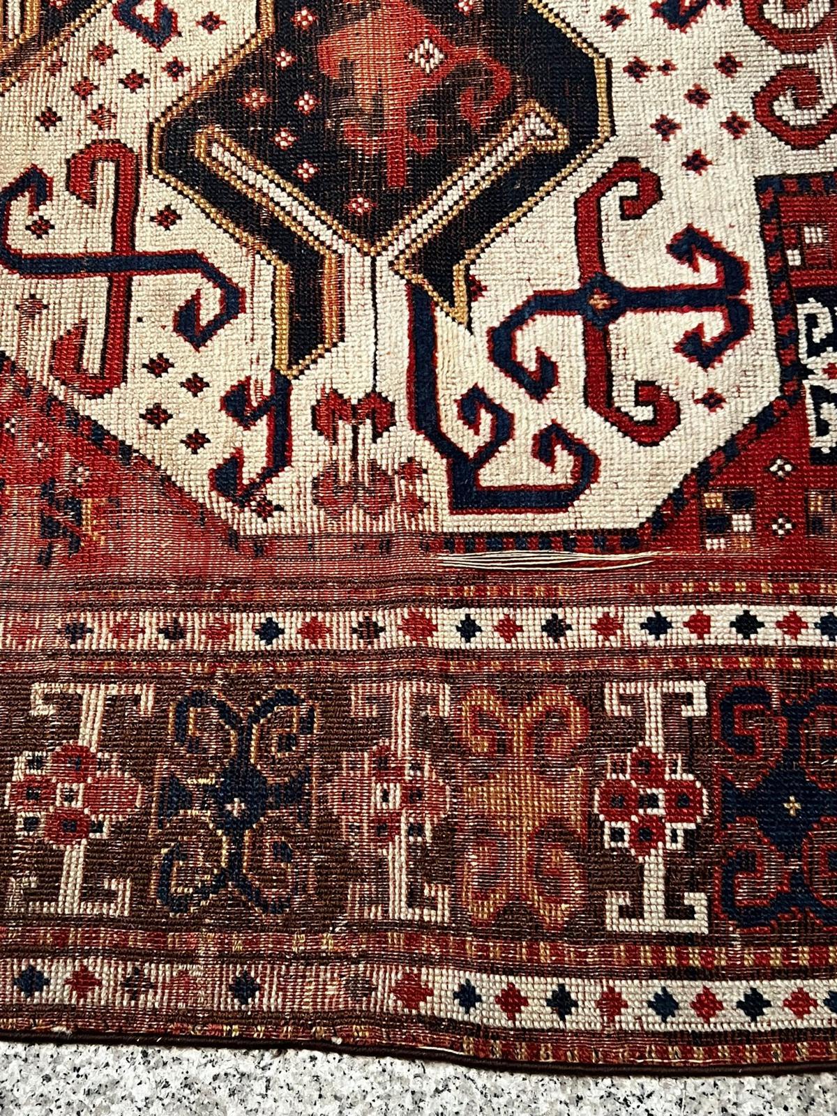 Antique Caucasien Rug, Kazak, Lori Pambak, Circa 1850 For Sale 2