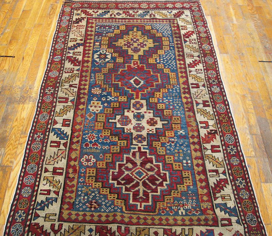 Kazak Late 19th Century Caucasian Shirvan Carpet ( 3'6