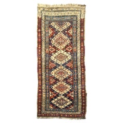 Antique Caucasus Wool Rug. 2.75 x 1.00 m