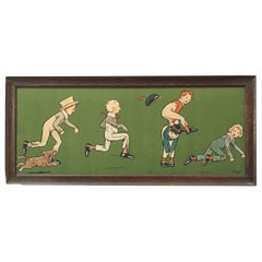 Antiker Cecil Aldin Kinderzimmer Fries:: Leap Frog