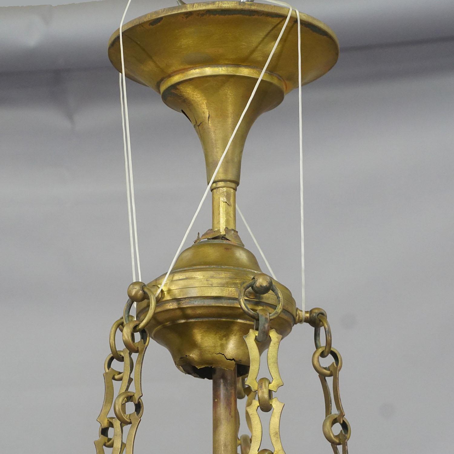 Antique Ceiling Lamp with Cattle Horns, Austria, circa 1880 For Sale 3