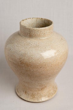 Celadon Crackle Glaze Vase, Ceramic, Archaistic Style, China, c. 1900