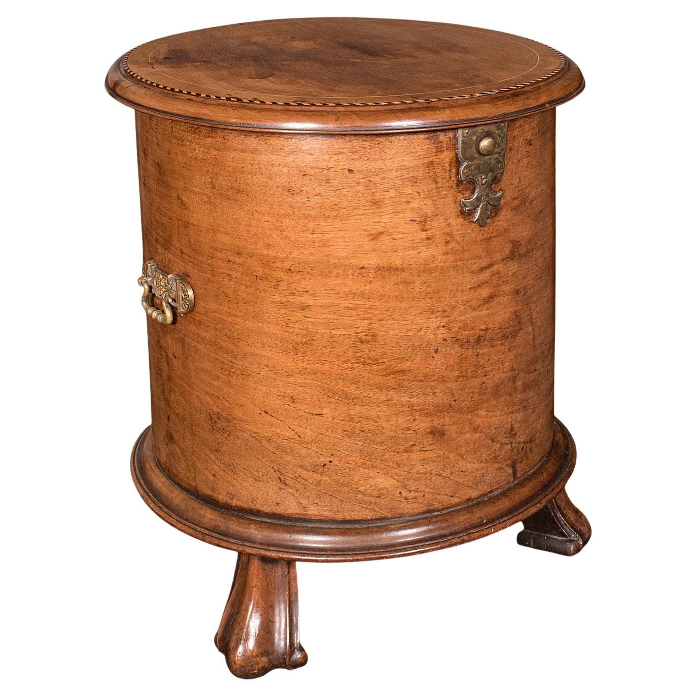 Antique Cellarette, English, Walnut Wine Cooler Stand, Side Table, Regency, 1820