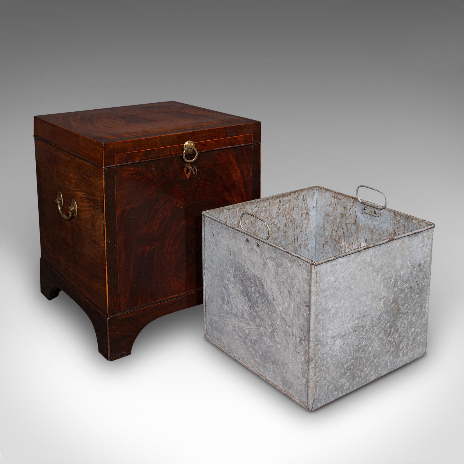 George III Antique Cellarette, English, Wine Cellar, Fireside Store, Blanket Box, Georgian For Sale