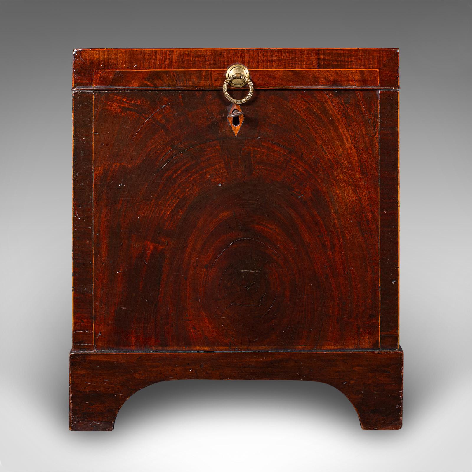 British Antique Cellarette, English, Wine Cellar, Fireside Store, Blanket Box, Georgian For Sale