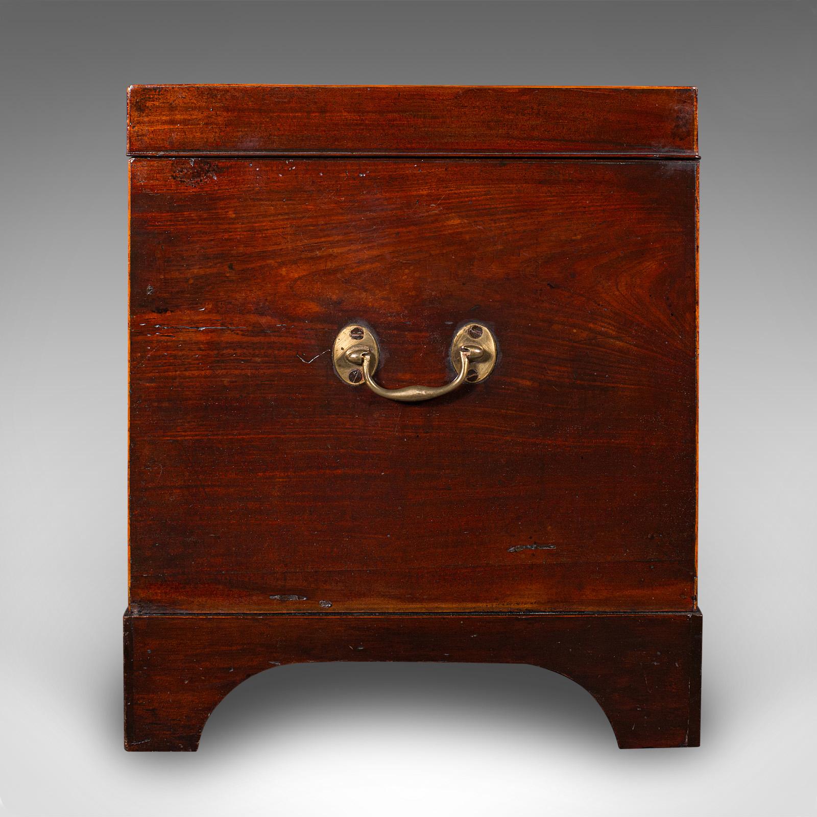 Antique Cellarette, English, Wine Cellar, Fireside Store, Blanket Box, Georgian In Good Condition For Sale In Hele, Devon, GB