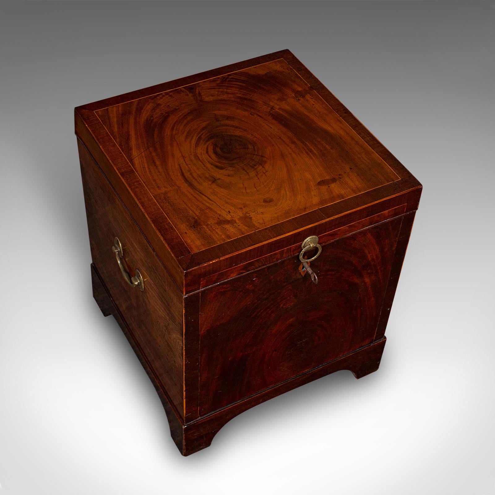 Antique Cellarette, English, Wine Cellar, Fireside Store, Blanket Box, Georgian For Sale 1