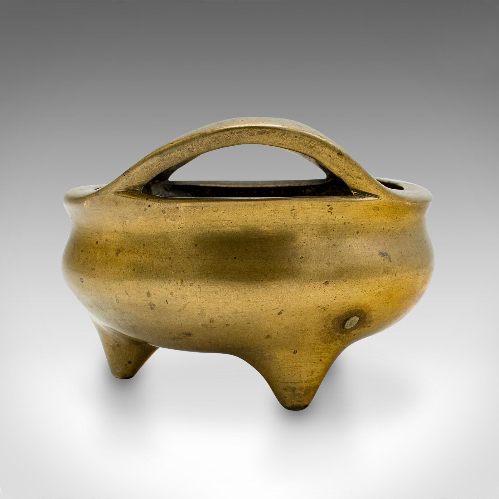 Chinese Export Antique Censer, Chinese, Bronze, Incense Burner, Libation Cup, Victorian, C.1850 For Sale
