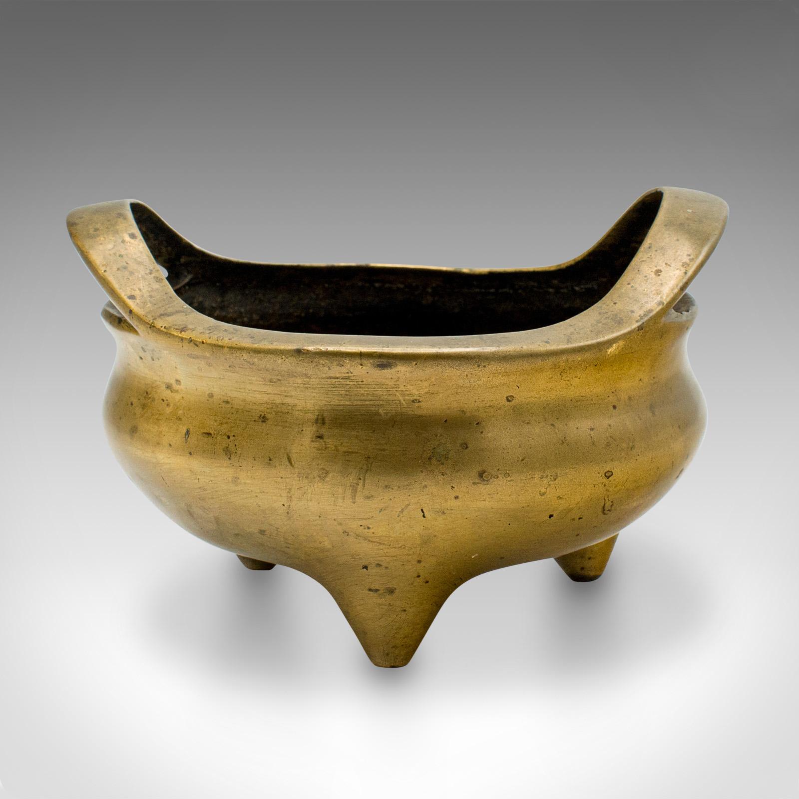 19th Century Antique Censer, Chinese, Bronze, Incense Burner, Libation Cup, Victorian, C.1850 For Sale