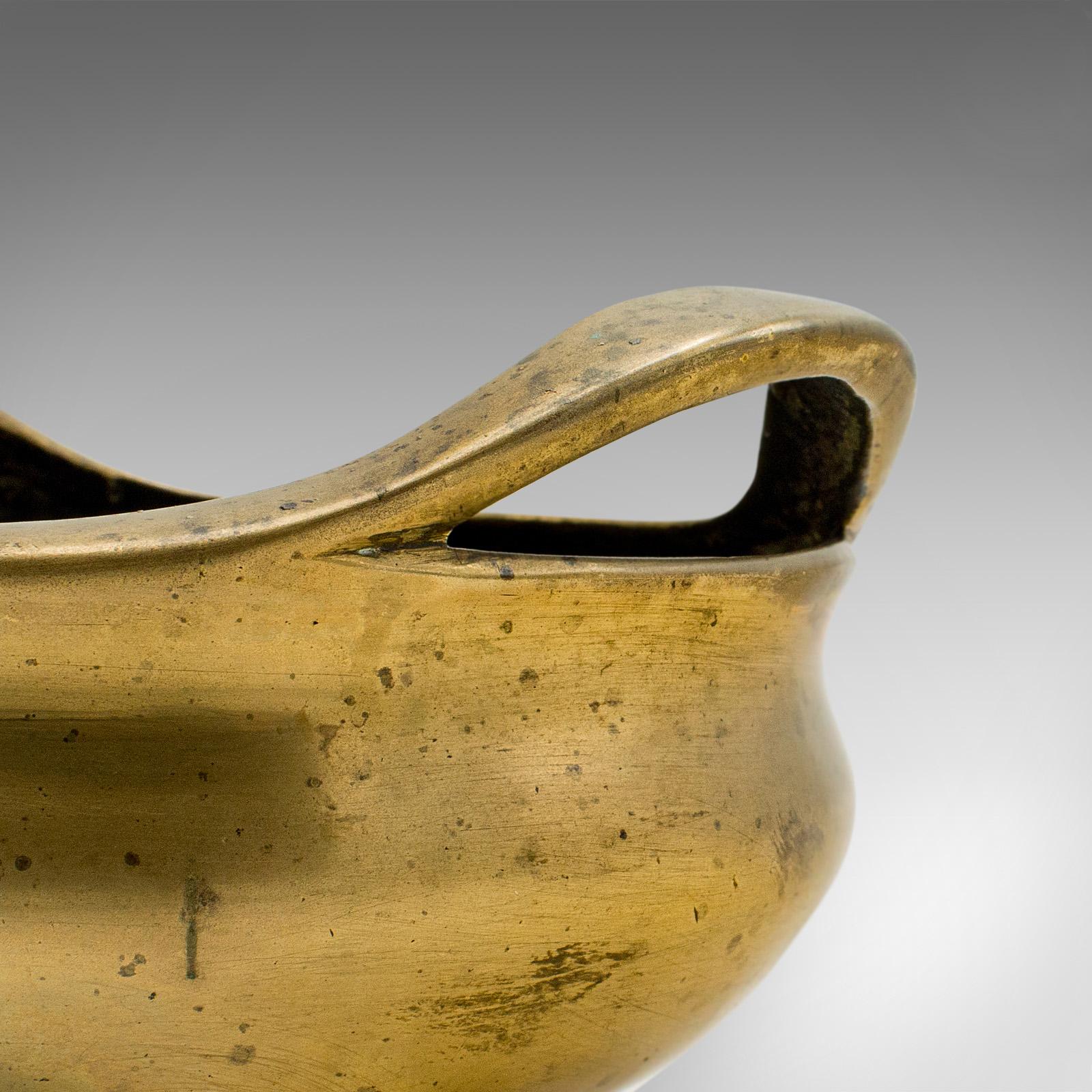 Antique Censer, Chinese, Bronze, Incense Burner, Libation Cup, Victorian, C.1850 For Sale 2