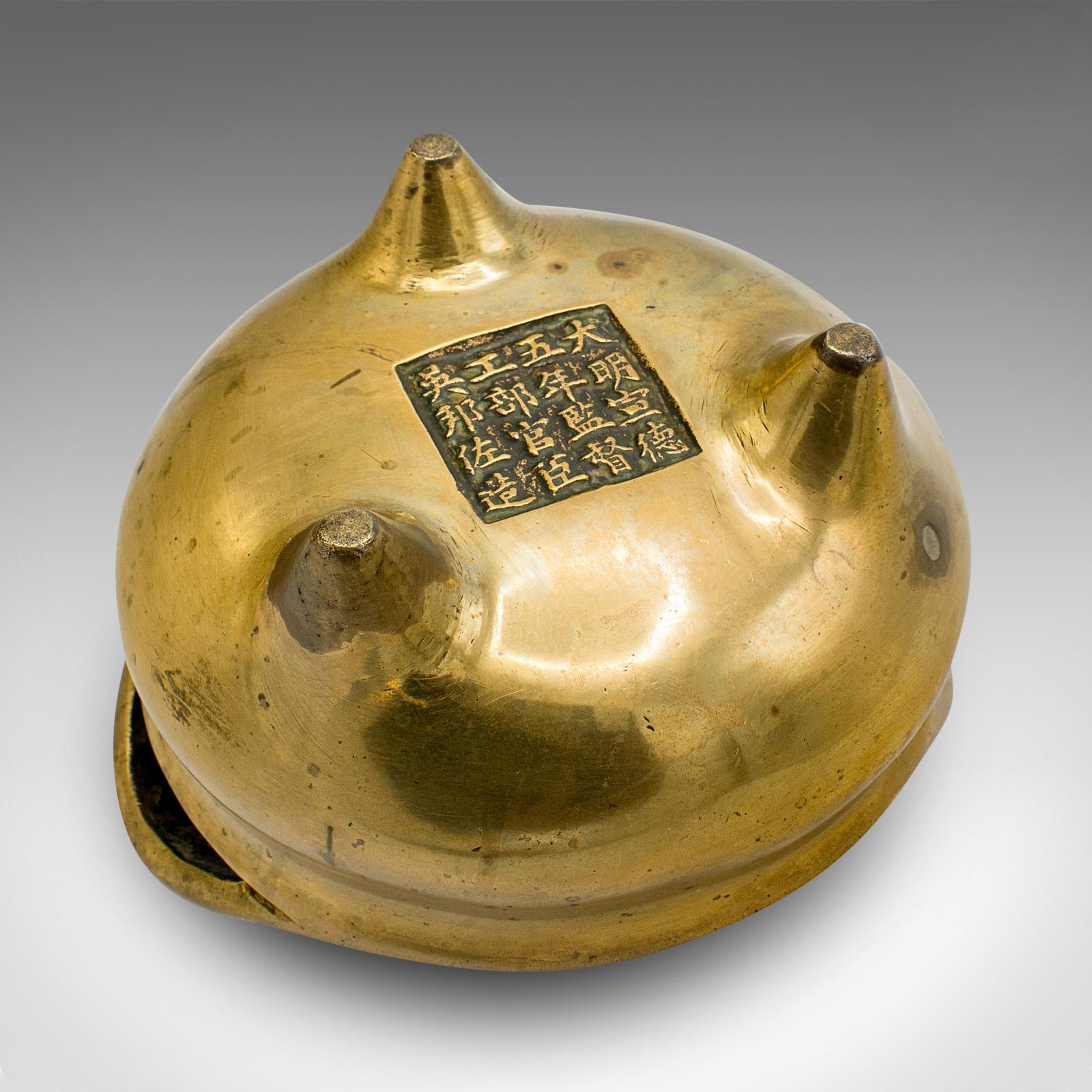 Antique Censer, Chinese, Bronze, Incense Burner, Libation Cup, Victorian, C.1850 For Sale 3