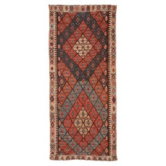 Antique Central Anatolian Hotamis Kilim with Fertility Symbols