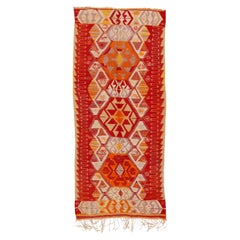 Antico tappeto Kilim dell
Anatolia centrale con esagoni uncinati