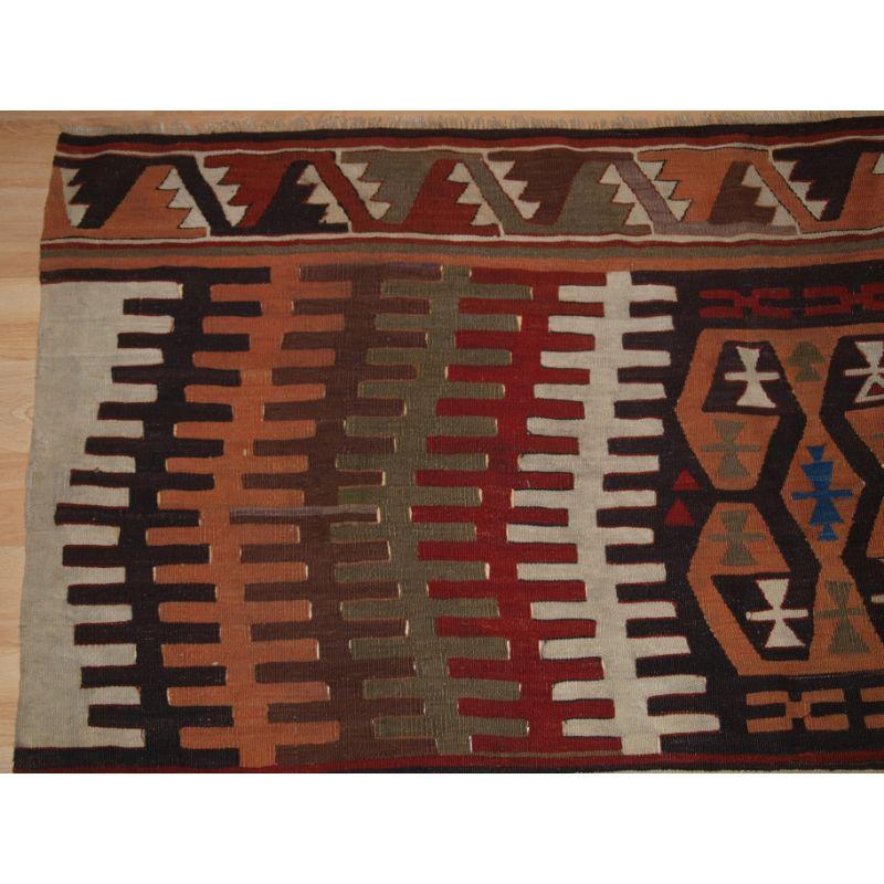 Asian Antique Central Anatolian Konya Kilim of Striking Design For Sale