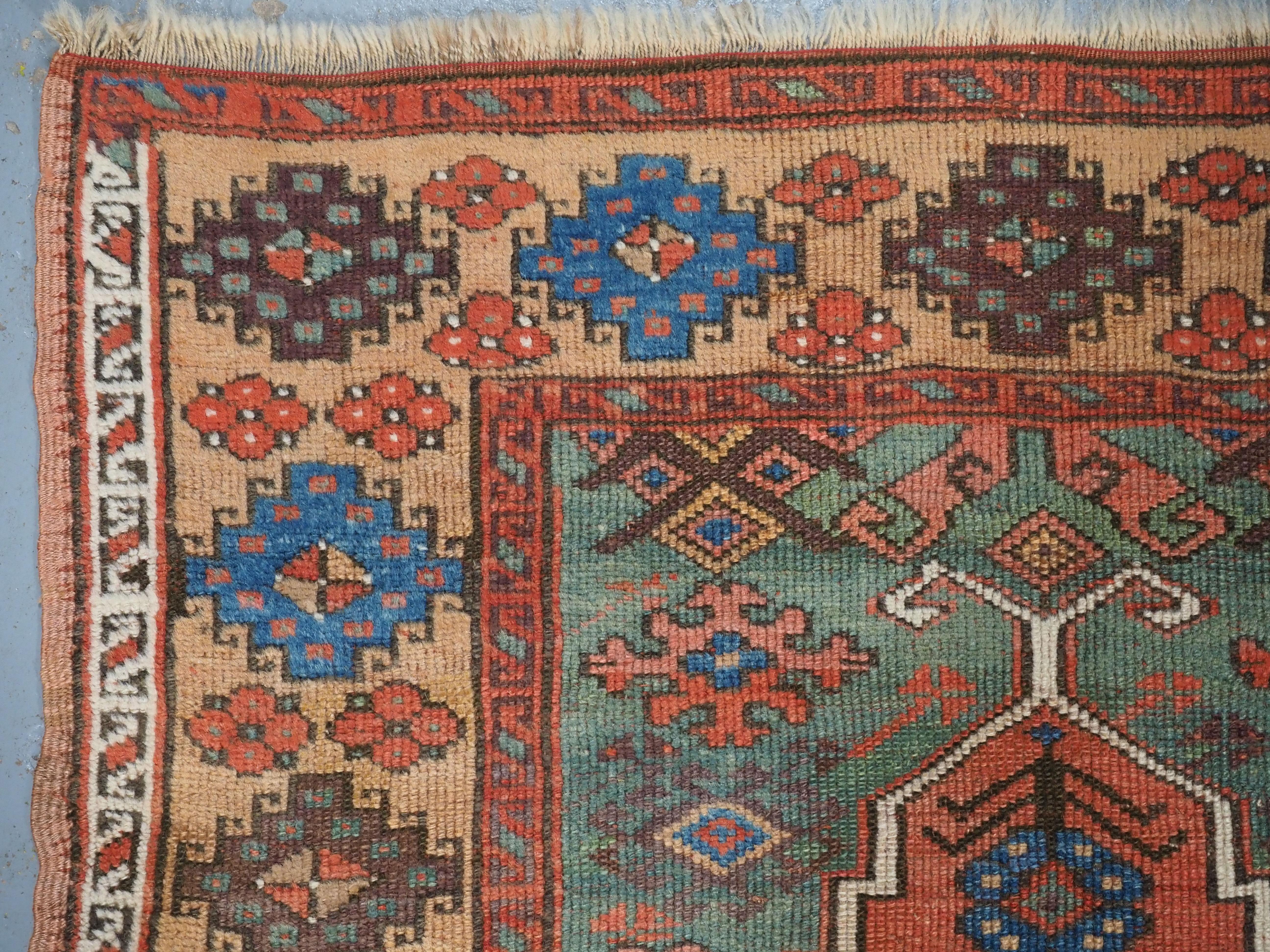 Mid-19th Century Antique Central Anatolian Konya region village prayer rug.  Circa 1850. For Sale