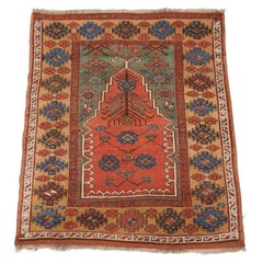 Antique Central Anatolian Konya region village prayer rug.  Circa 1850.