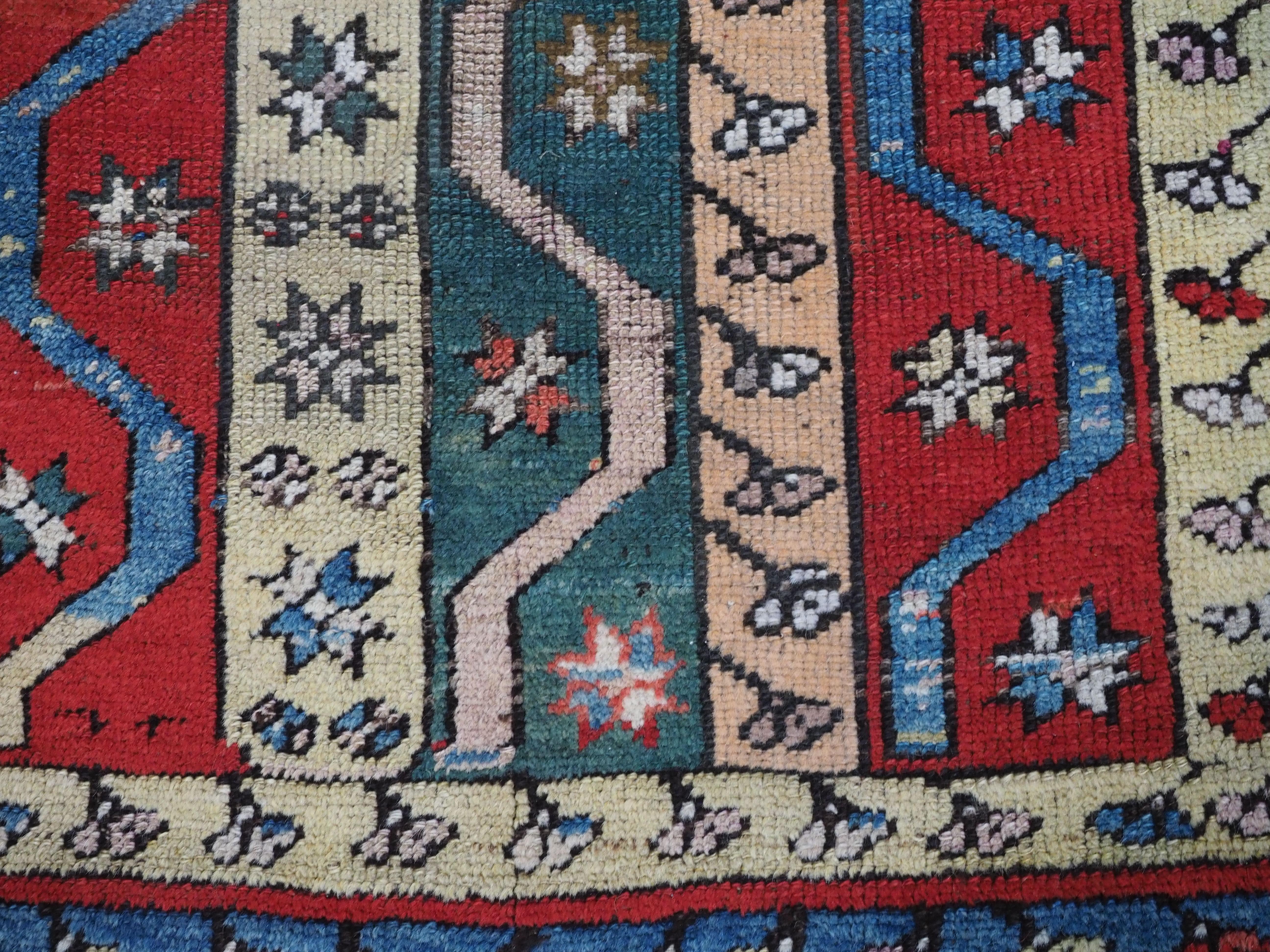 Antique Central Anatolian Konya region village rug, circa 1920. For Sale 4