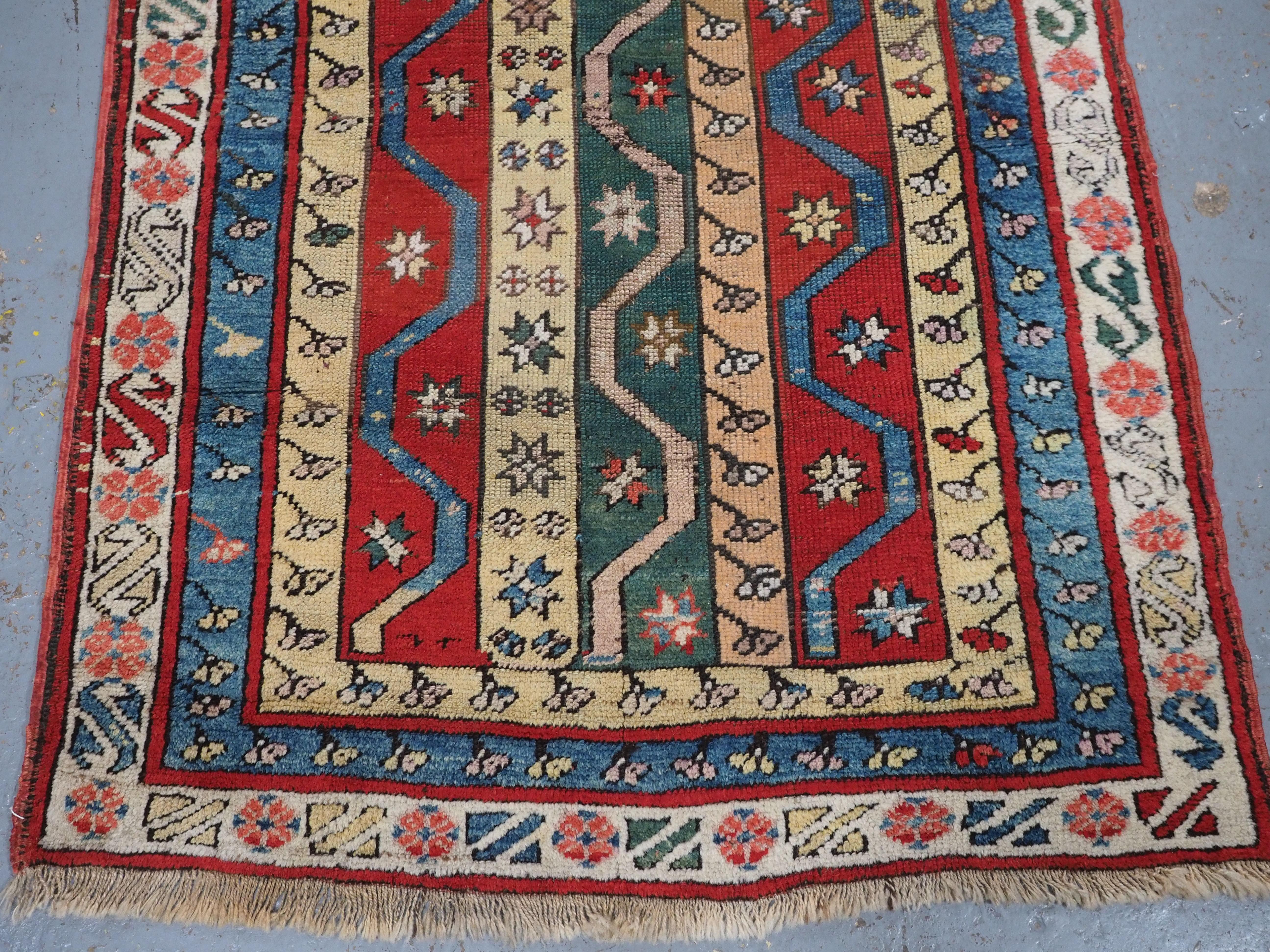 Early 20th Century Antique Central Anatolian Konya region village rug, circa 1920. For Sale
