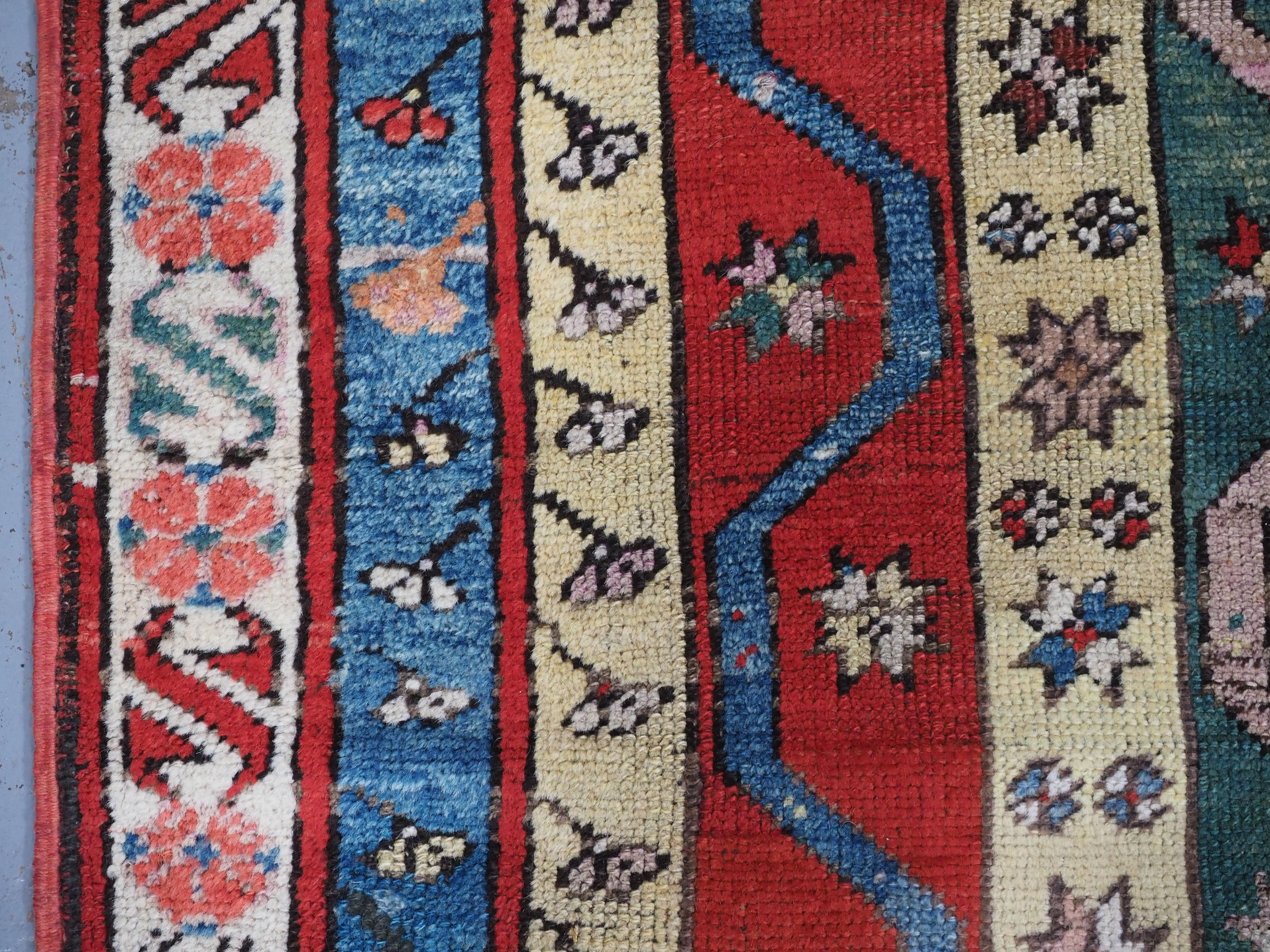 Antique Central Anatolian Konya region village rug, circa 1920. For Sale 1