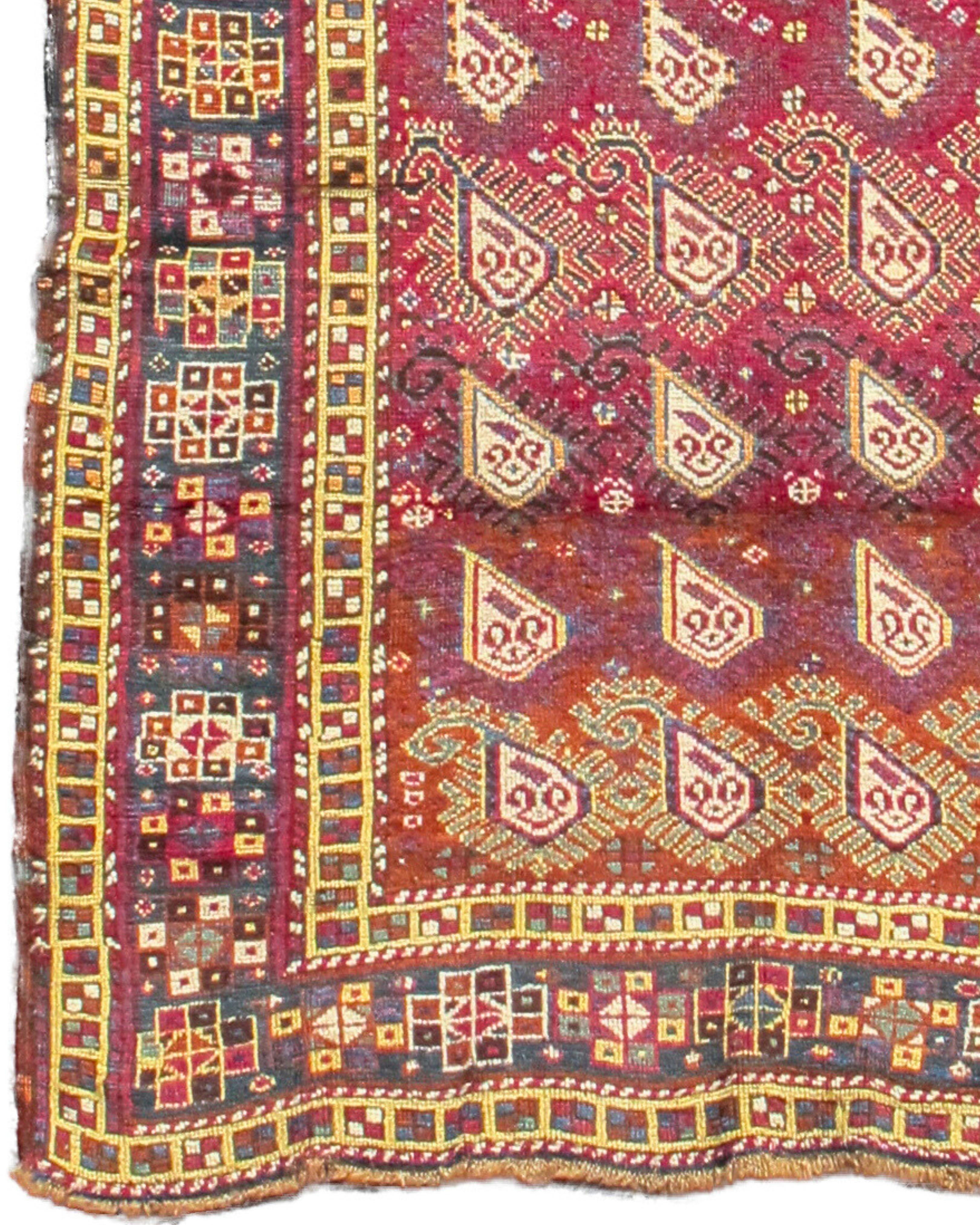 Hand-Woven Antique Central Anatolian Runner, Late 19th Century For Sale