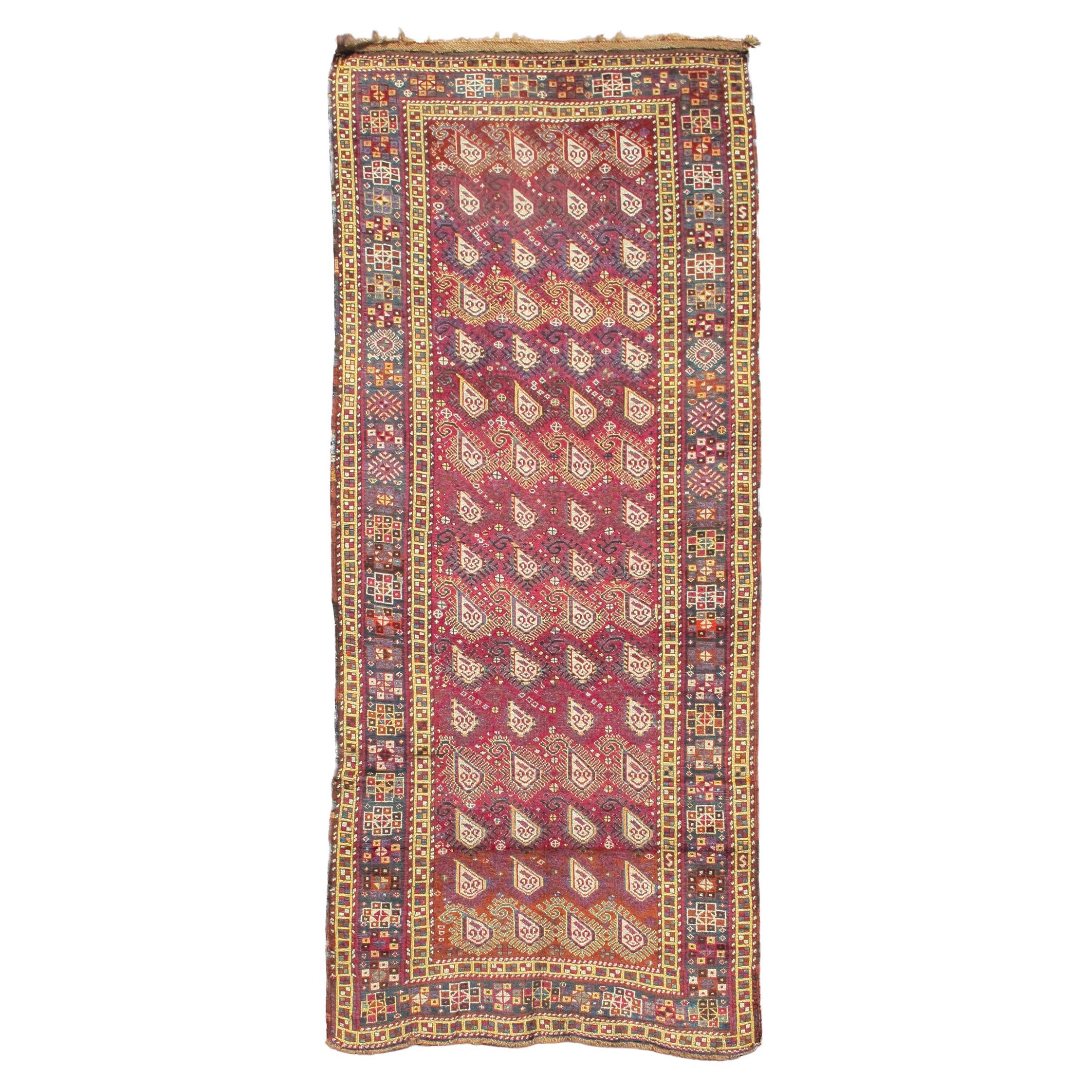 Antique Central Anatolian Runner, Late 19th Century