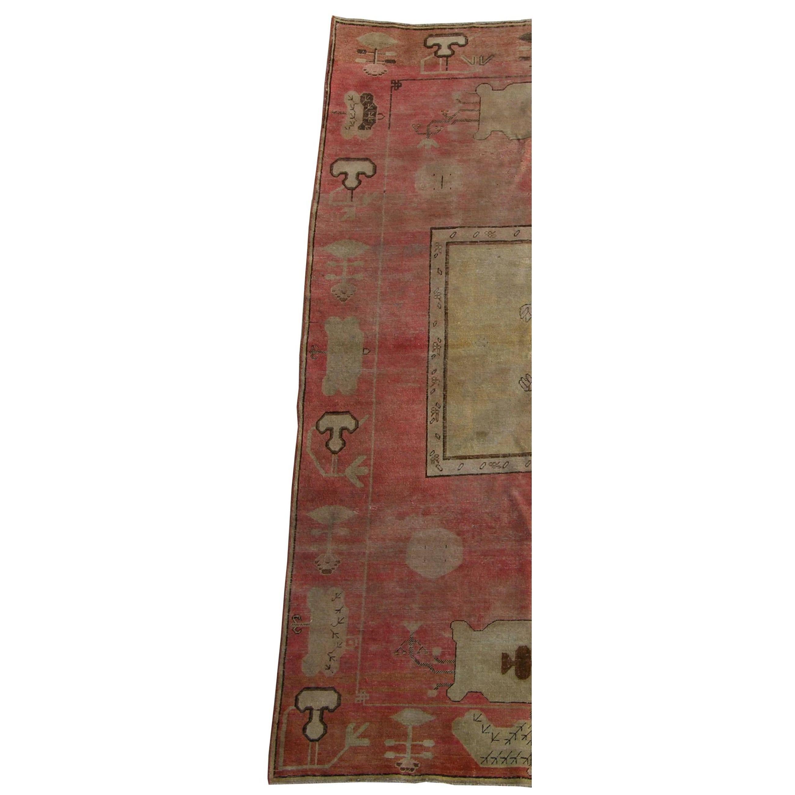 Asiatique Ancien Samarkand d'Asie centrale 10'7'' X 5'6'' en vente