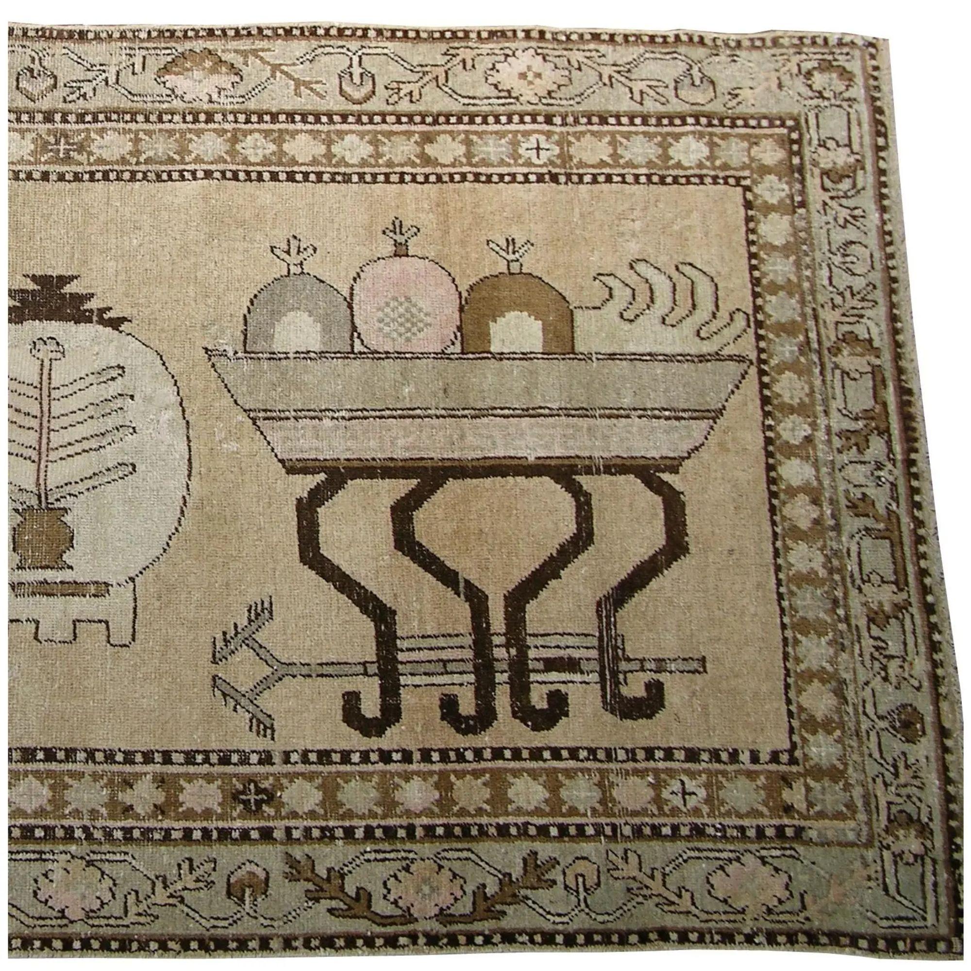 Tapis ancien d'Asie centrale Khotan Samarkand 7'3'' x 4'1''