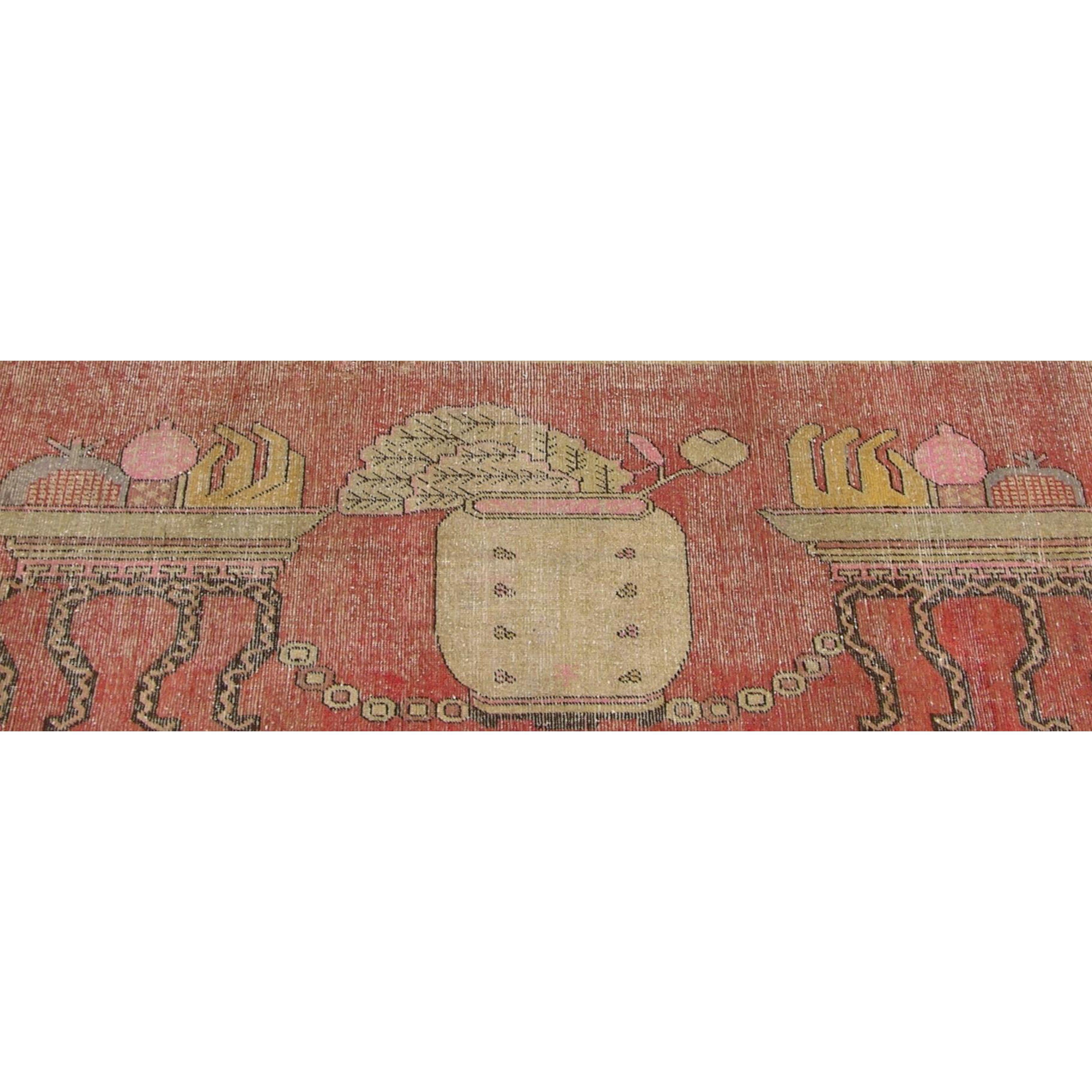 Antique Central Asian Samarkand Rug In Good Condition For Sale In Los Angeles, US