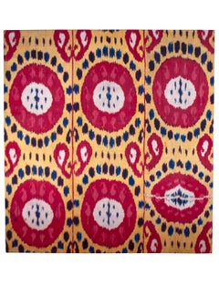 Antico pannello Ikat in seta dell'Asia centrale, Uzbekistan