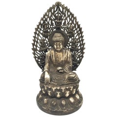 Antique Central Asian Silver Brass Buddha