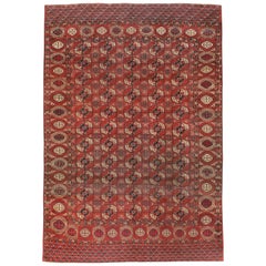 Antique Central Asian Tekke Carpet