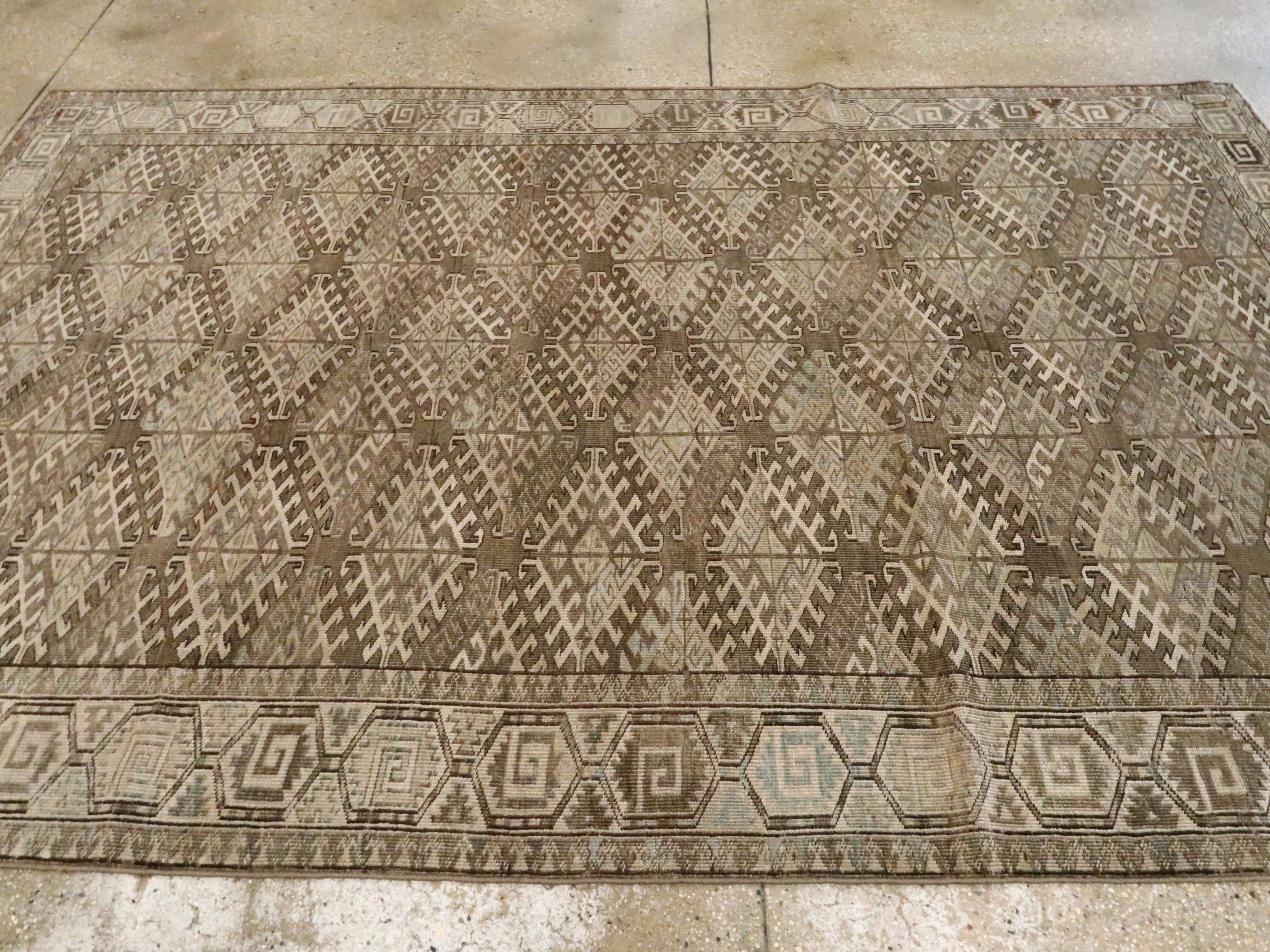 Antique Central Asian Turkoman Carpet For Sale 3