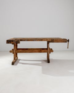 Antique banc de menuisier d'Europe centrale