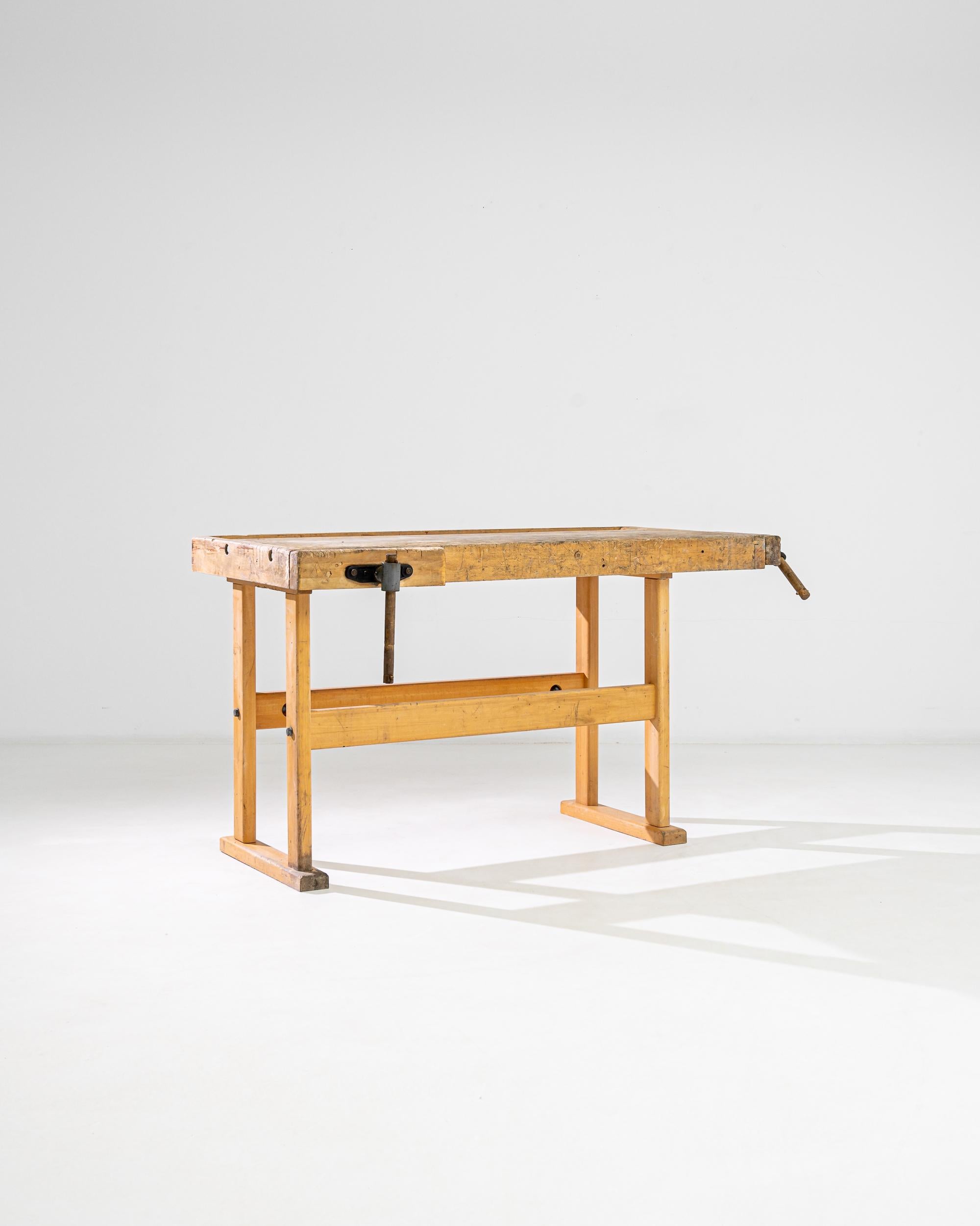 Antique Central European Carpenter’s Bench In Good Condition In High Point, NC